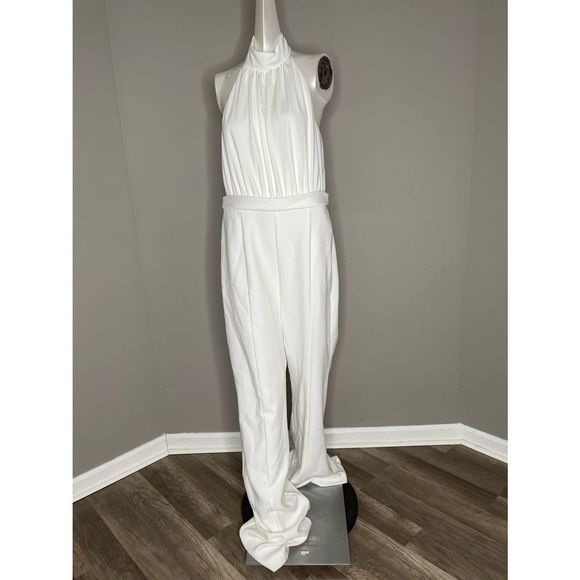 NWT Black Halo Genesis Silk Jumpsuit $390 - Picture 4 of 8